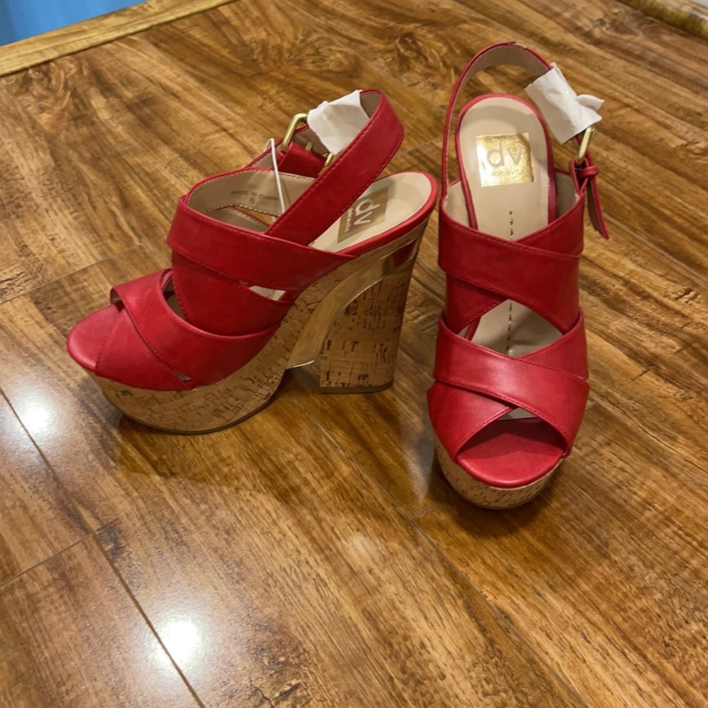 Dolce Vita red wedges. Great condition.